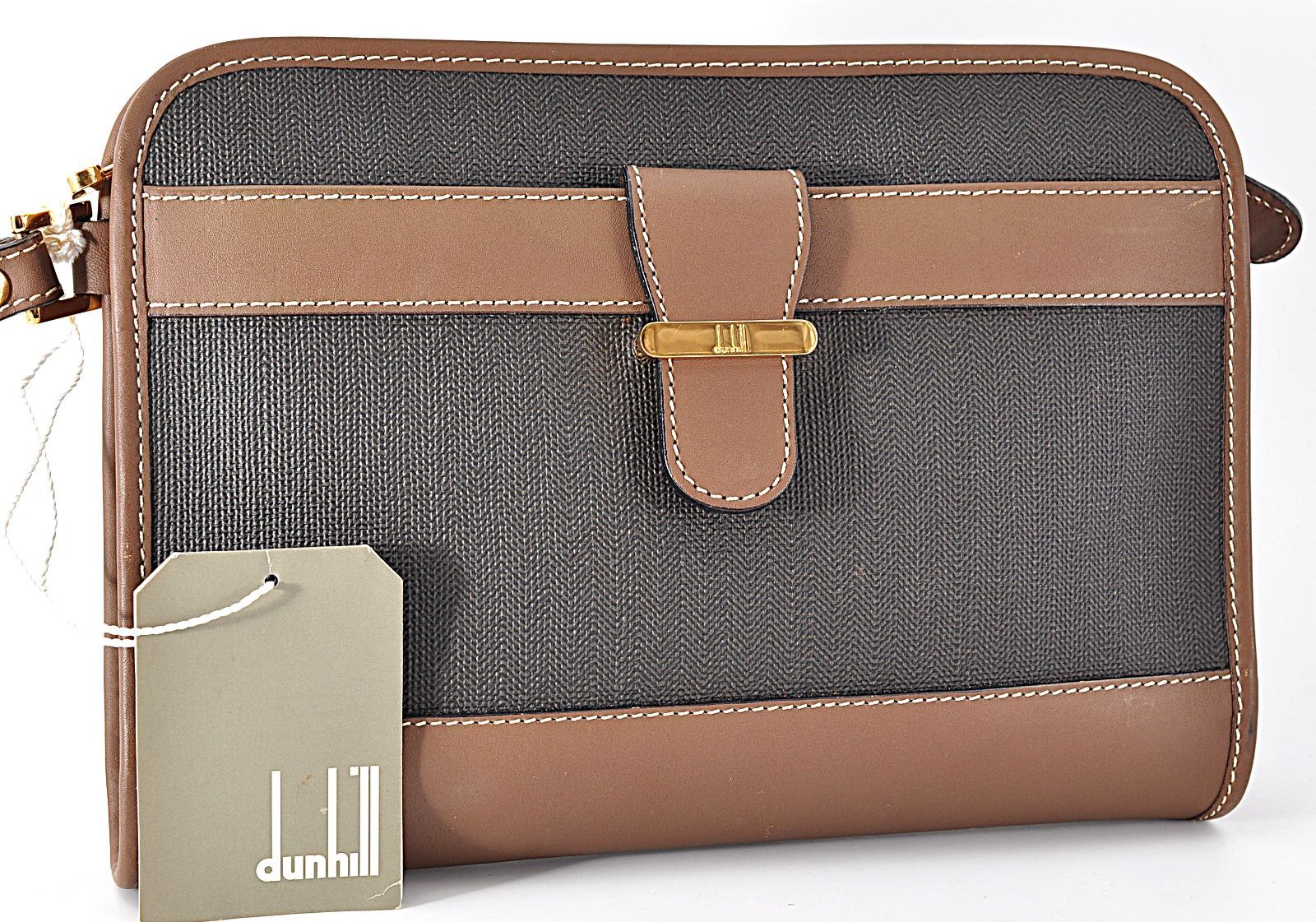 dunhill ダンヒル セカンドバッグ クラッチバッグ 鞄 PVC レザー 革