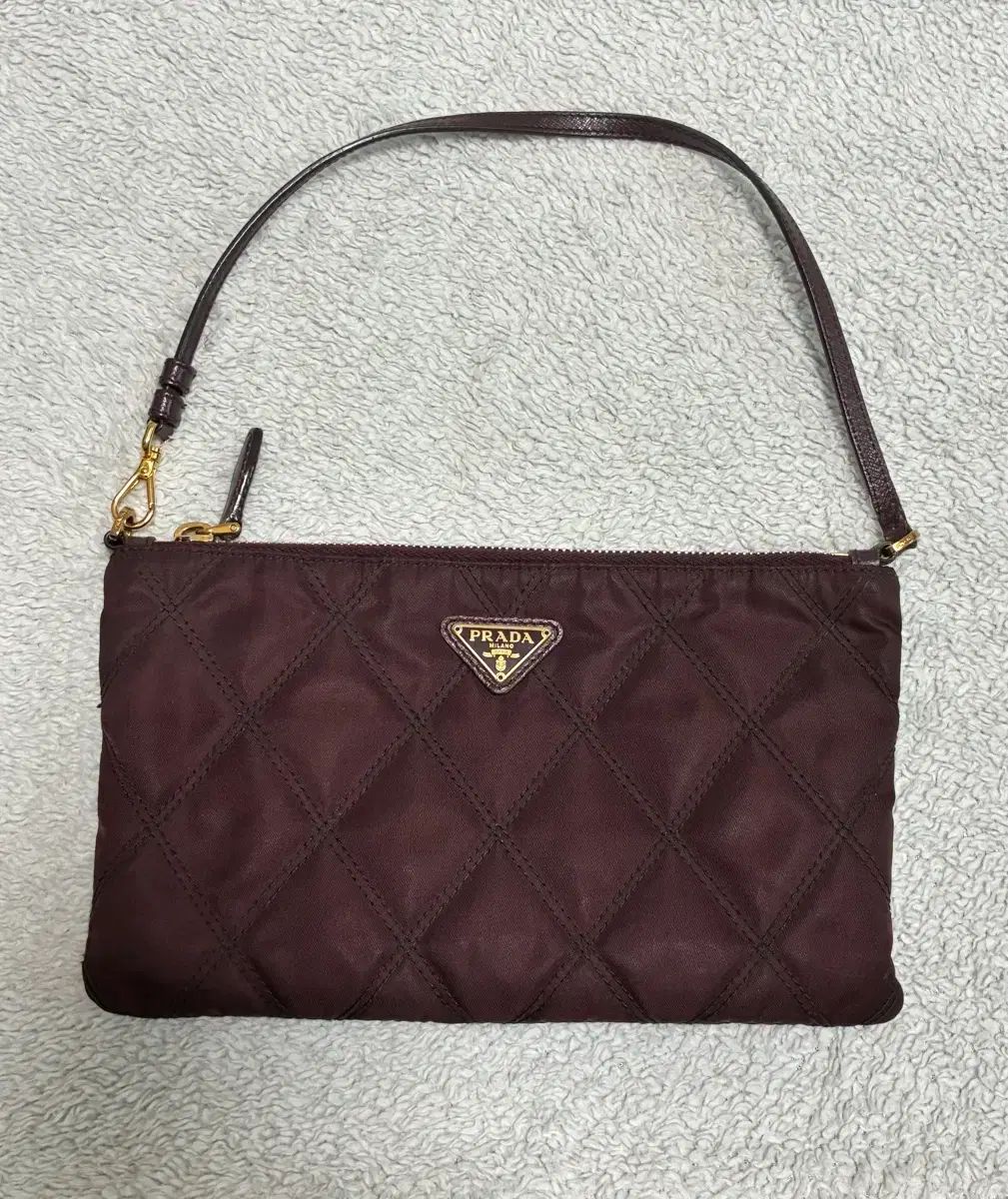 (正規品)PRADA プラダ ポコノ ミニ ショルダ—バッグ バーガンディ