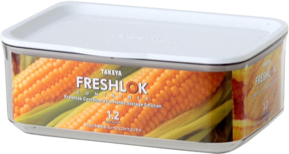 【売切注意】 L コンテナ 1200ml FRESH フレッシュロック LOK TAKEYA ホワイト スタッキング タケヤ化学工業 積み重ねOK
