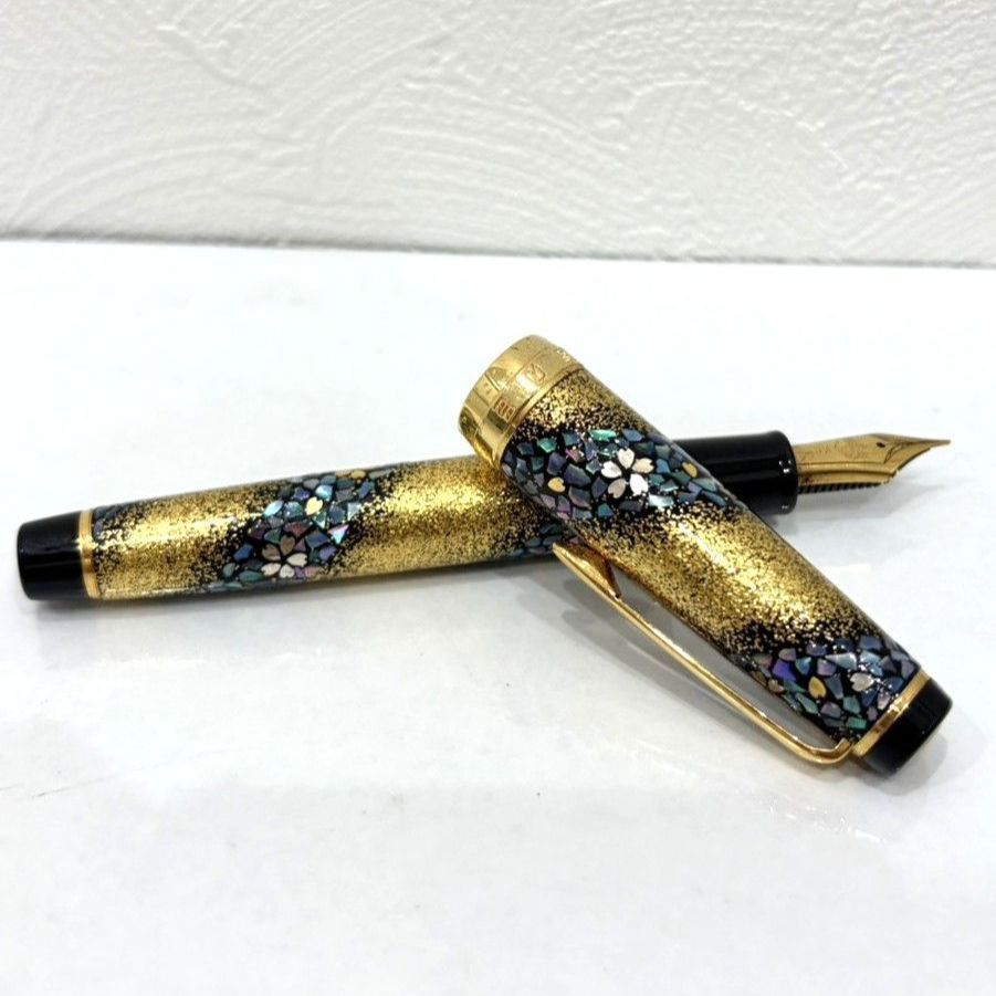 【希少】セーラー万年筆 内閣総理大臣 特別慰労品 螺鈿細工 21K