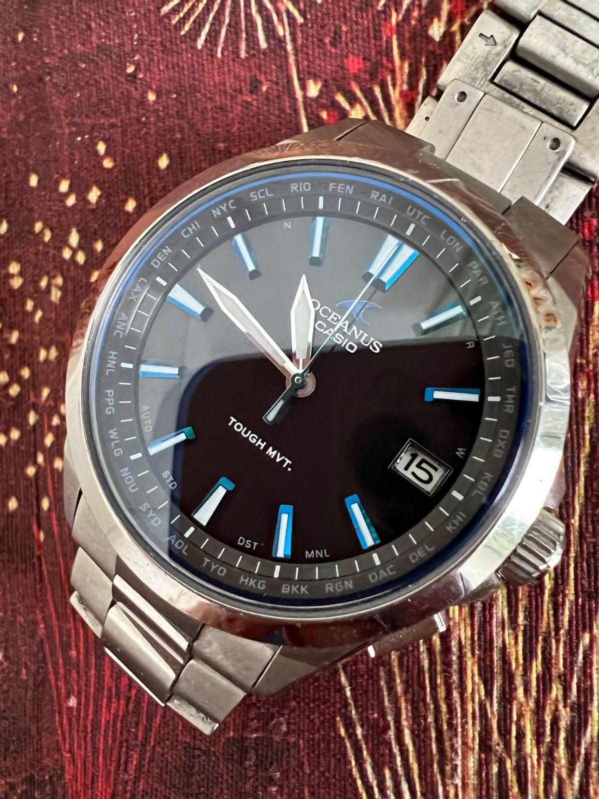 訳あり品☆カシオ☆オシアナス☆電波ソーラー時計☆OCW-S100☆チタン☆