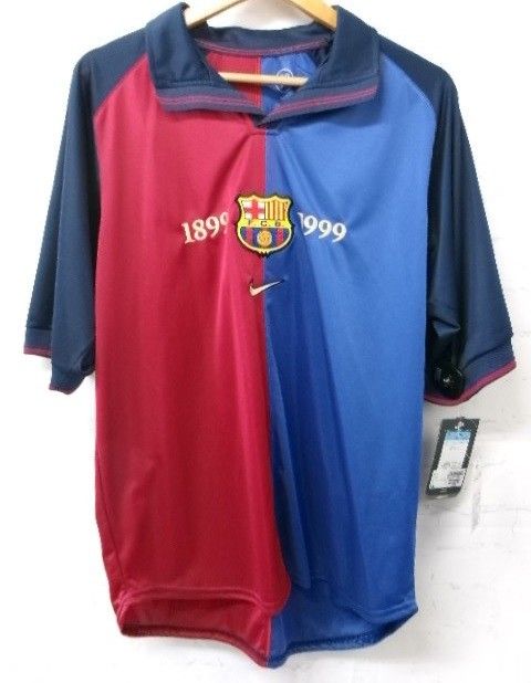 【中古】NIKE ﾅｲｷ FCﾊﾞﾙｾﾛﾅ100周年記念ﾕﾆﾌｫｰﾑ復刻 L118863 ﾚｯﾄﾞ ﾌﾞﾙｰ M 991874063