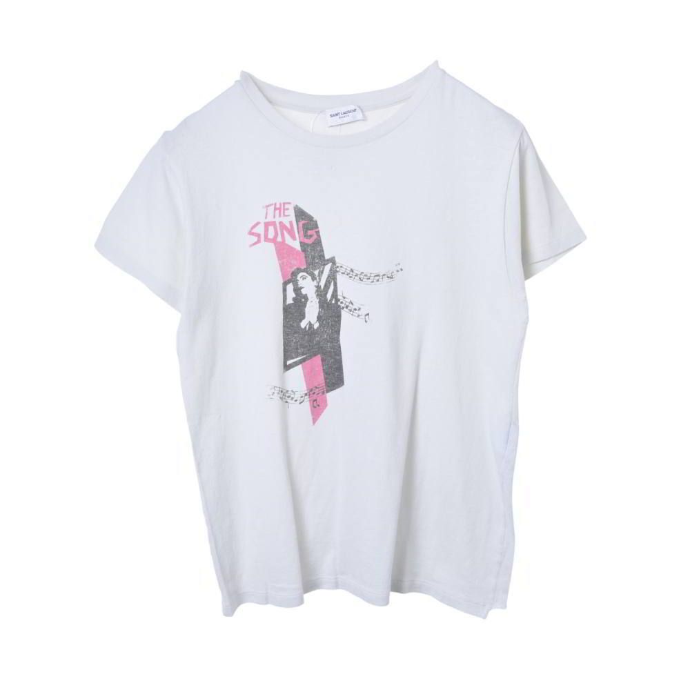Saint Laurent Paris 551413 YBCB2 The Song プリント Tシャツ