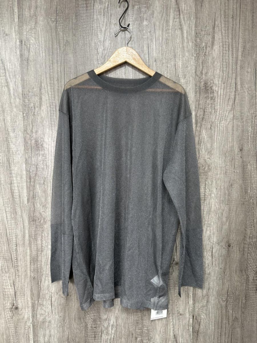 美品 ELLEgirl エル ガール タグ付き シアー ブラウス シャツ sizeF/シルバー ■■ レディース