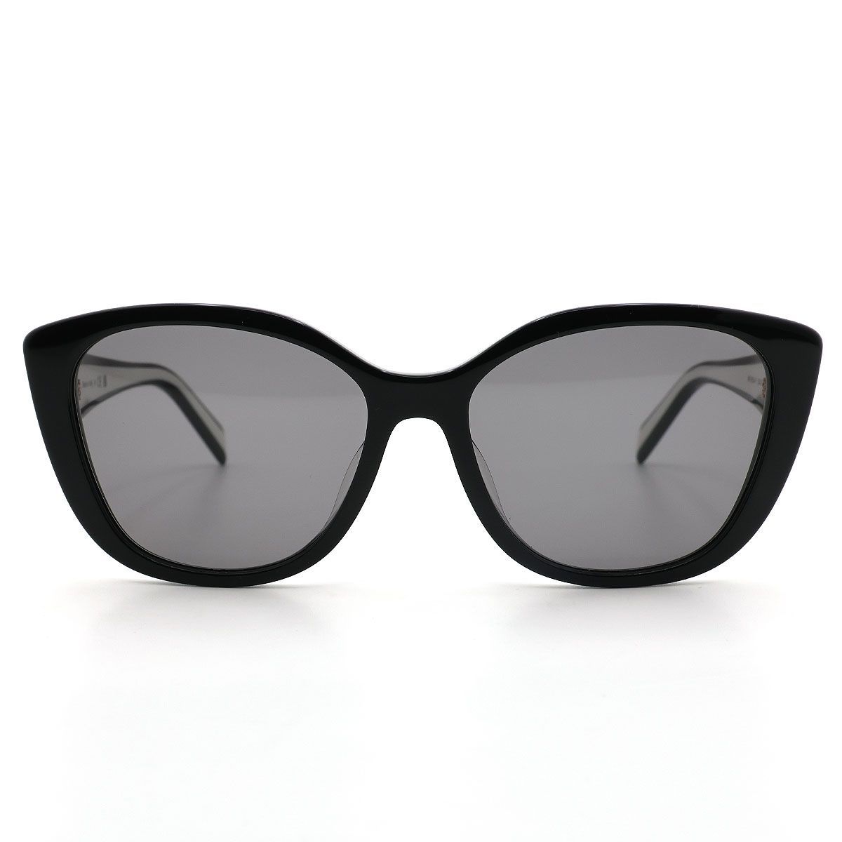 【 美品 】PRADA プラダ サングラス VPR B04-F 55□16 16K-101 140 ブラック ホワイト イタリア製 アイウエア ユニセックス フォックス型