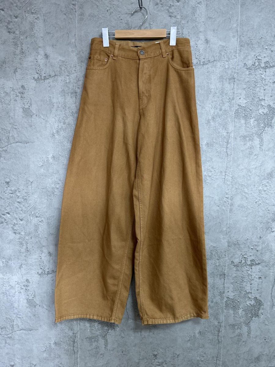 HAIKURE ハイクレ イタリア製 BETHANY WIDE デニムパンツ size23/キャメル ■■◎レディース 9,585円