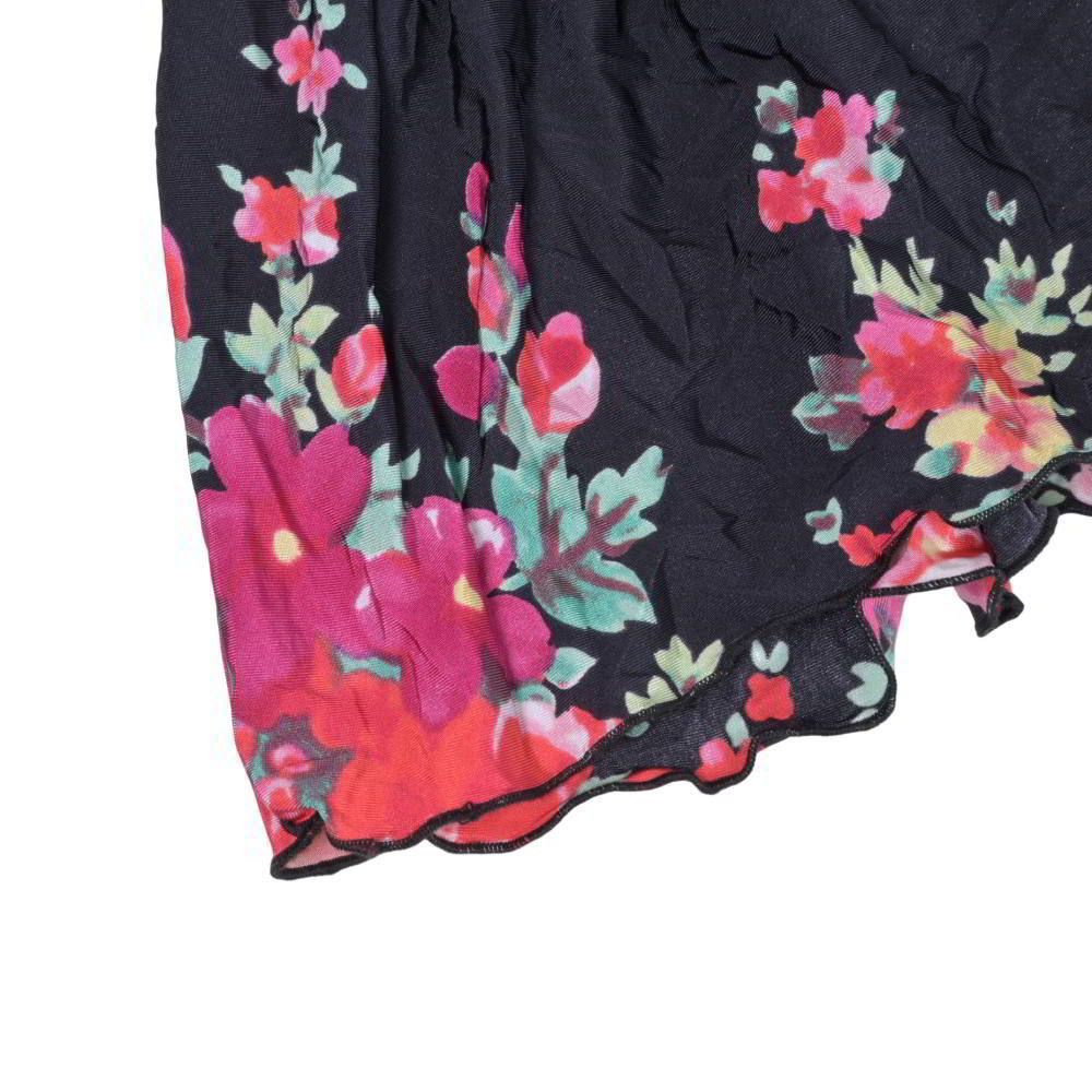 Blumarine レオパード柄 フローラル 素材切替 ストレッチ ワンピース