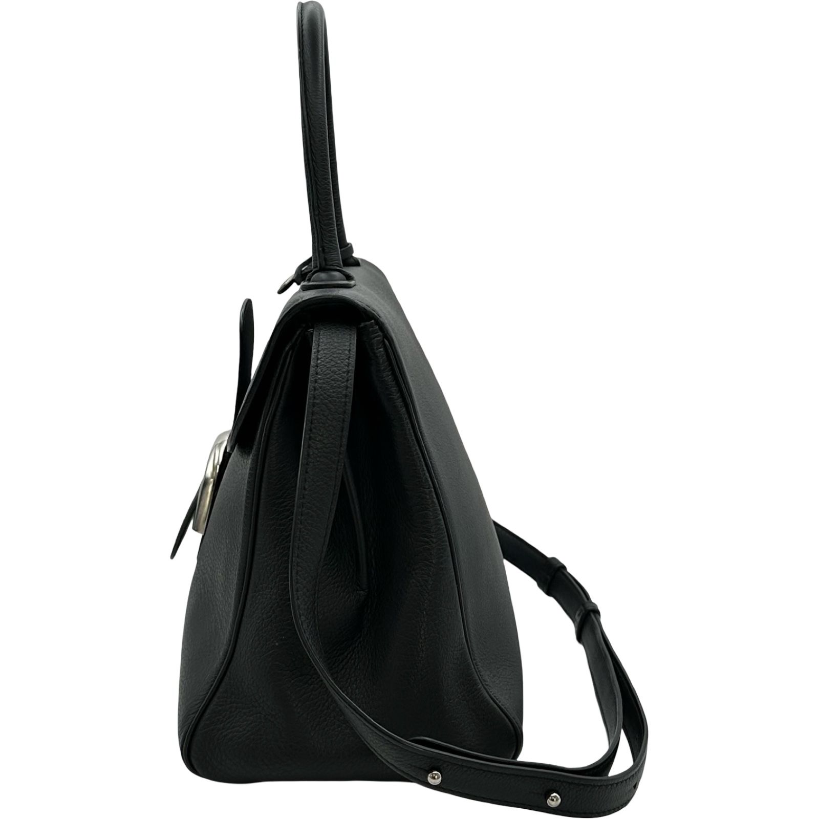 デルヴォー DELVAUX プリヨンMM ブラック レザー ユニセックス 