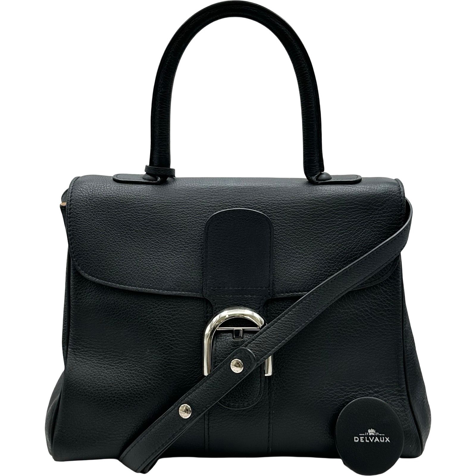デルヴォー DELVAUX プリヨンMM ブラック レザー ユニセックス 