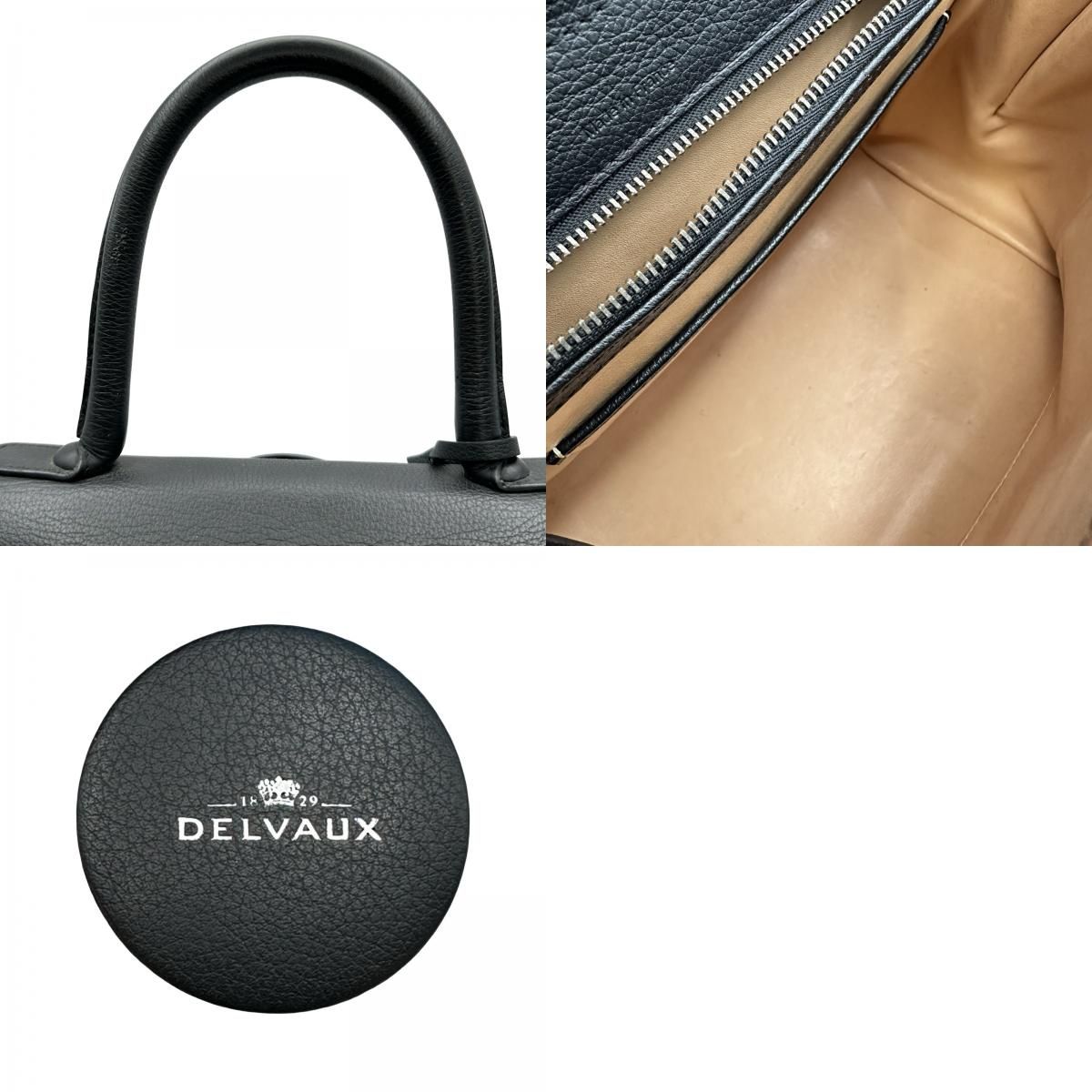 デルヴォー DELVAUX プリヨンMM ブラック レザー ユニセックス 