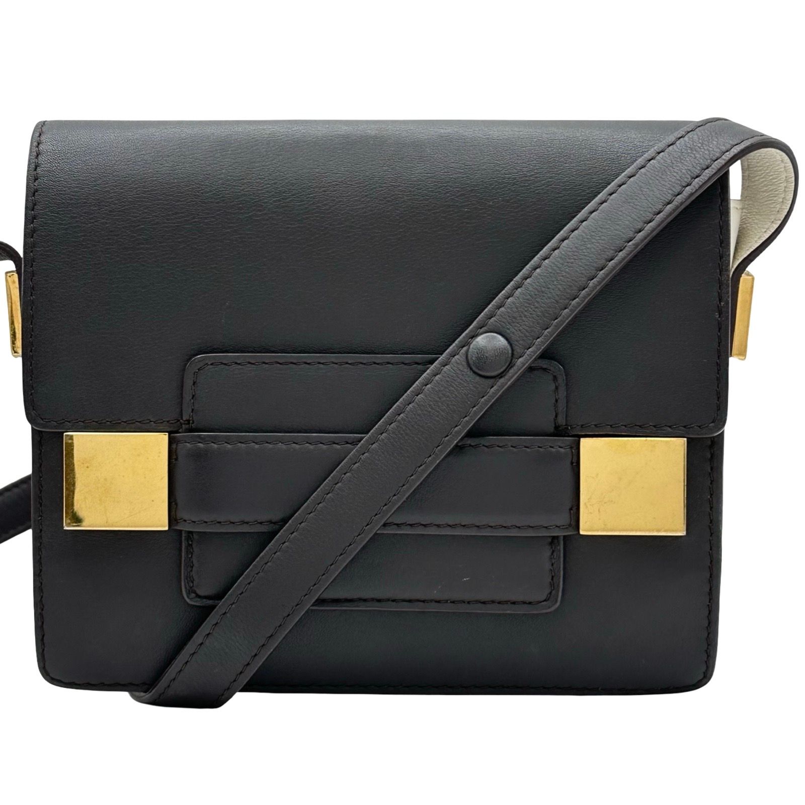 デルヴォー DELVAUX マダムミニショルダーバッグ ブラウン/アイボリー