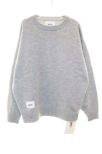 ダブルタップス WTAPS 25AW CREW NECK AFA SWEATER ALPL GREY サイズ 02 252MADT-KNM01 クルー ネック セーター ニット グレー 【ブランド古着ベクトル】【中古】■260515