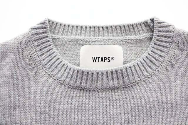 ダブルタップス WTAPS 25AW CREW NECK AFA SWEATER ALPL GREY サイズ 02 252MADT-KNM01 クルー ネック セーター ニット グレー 【ブランド古着ベクトル】【中古】■260515