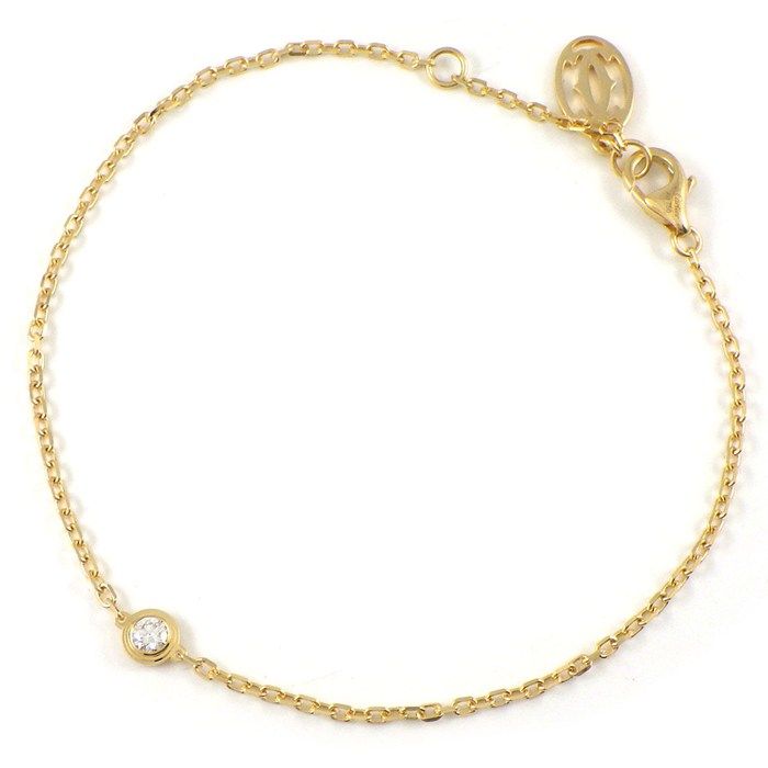 カルティエ Cartier ブレスレット ダムール SM ディアマン レジェ B6043300 ダイヤモンド 0.09ct K18YG 【箱・保付き】 【中古】