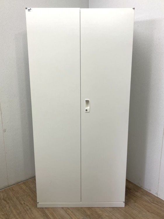 【中古品】生興 両開き書庫 ANW-36H ホワイト