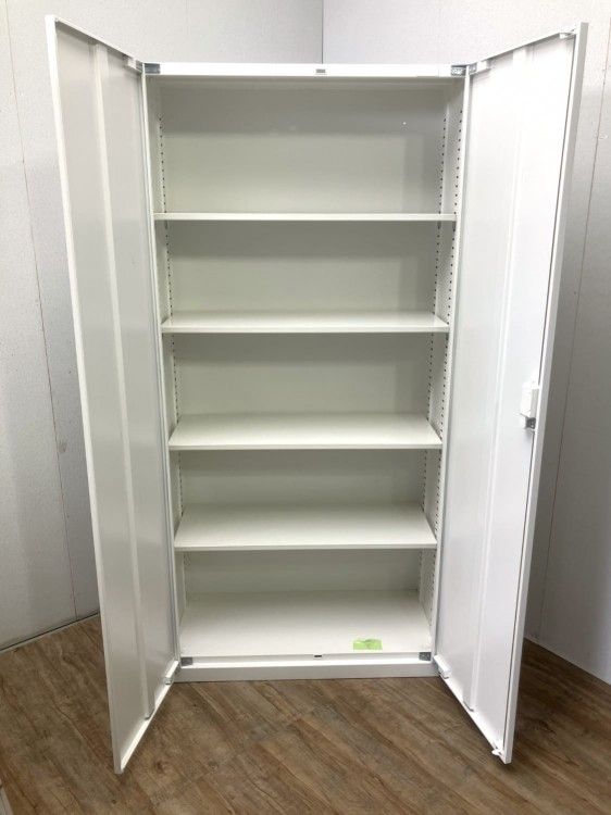 【中古品】生興 両開き書庫 ANW-36H ホワイト 【中古品】生興 両開き書庫 ANW-36H ホワイト