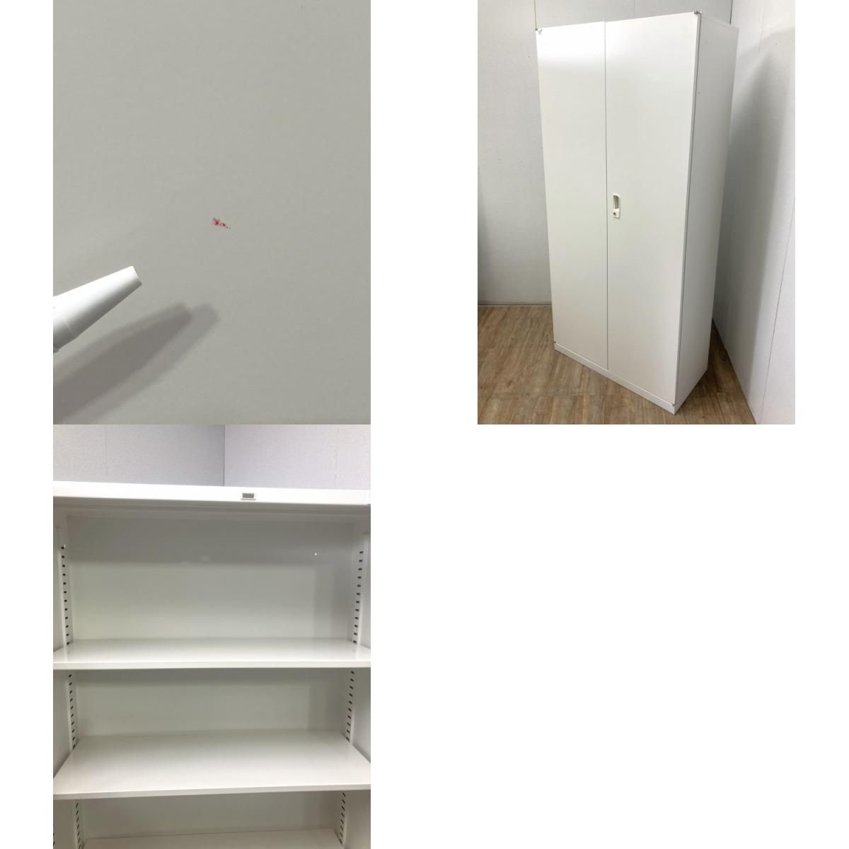 【中古品】生興 両開き書庫 ANW-36H ホワイト 【中古品】生興 両開き書庫 ANW-36H ホワイト