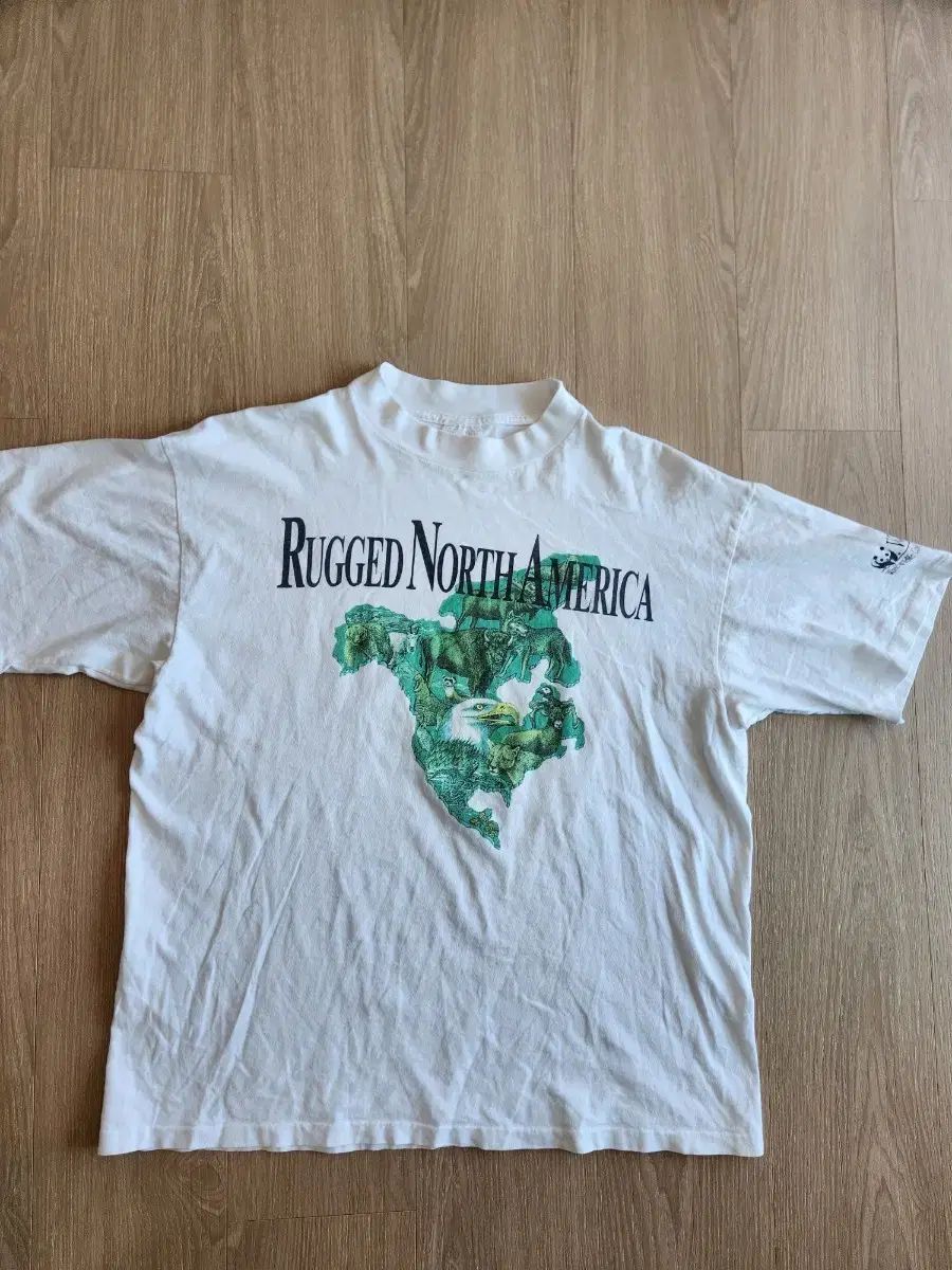 90s ヴィンテージ WWF BOOK 北米 動物 グラフィック Tシャツ 半袖 XL