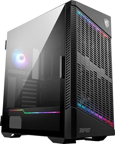 MSI MPG VELOX 100P AIRFLOW PCケース ATX ミドルタワー 黒 メッシュ構造 ARGBファン4基付き CS8258kk 237ff6b8