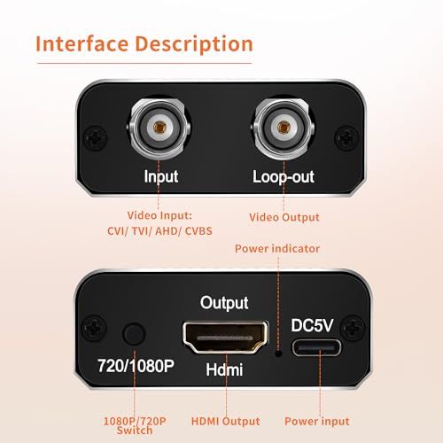 ACHAVE AHD/TVI/CVI/CVBS - HDMIコンバーター、BNCからHDMIアダプター、ブラックメタル、720P/1080P解像度、3MP/4MP/5MP/8MPのマルチフォーマットビデオサポート、ループ出力、セキュリティ監視 39c33fcb ACHAVE AHD/TVI/CVI/CVBS - HDMIコンバーター、BNCからHDMIアダプター、ブラックメタル、720P/1080P解像度、3MP/4MP/5MP/8MPのマルチフォーマットビデオサポート、ループ出力、セキュリティ監視 39c33fcb