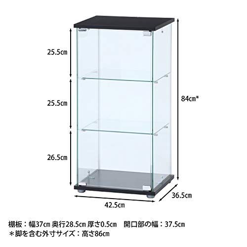不二貿易 コレクションケース フィギュアケース 3段 幅42.5×奥行36.5×高さ86cm ブラック 強化ガラス 全面ガラス 組立商品 クリア 98881kk b0b5531e 不二貿易 コレクションケース フィギュアケース 3段 幅42.5×奥行36.5×高さ86cm ブラック 強化ガラス 全面ガラス 組立商品 クリア 98881kk b0b5531e