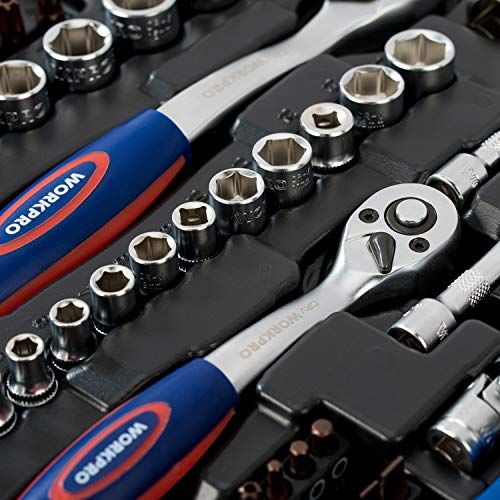 WORKPRO ソケットレンチセット ガレージツールセット 差込角6.35&9.5&12.7mm(1/4 WORKPRO ソケットレンチセット ガレージツールセット 差込角6.35&9.5&12.7mm(1/4