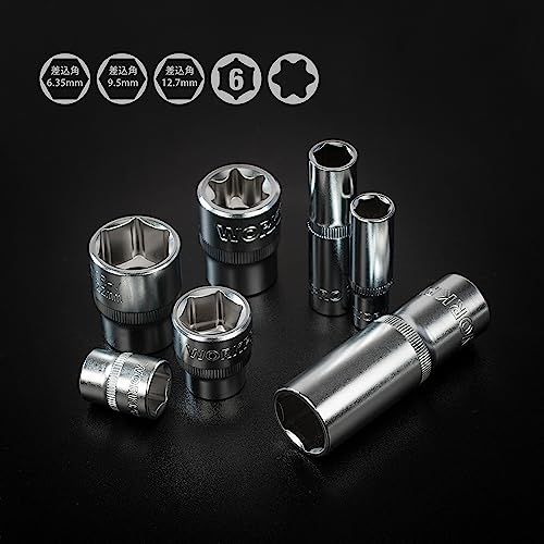 WORKPRO ソケットレンチセット ガレージツールセット 差込角6.35&9.5&12.7mm(1/4 WORKPRO ソケットレンチセット ガレージツールセット 差込角6.35&9.5&12.7mm(1/4
