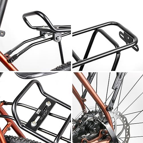 GORIX(ゴリックス) リアキャリア 自転車 後付け 荷台キャリア リアラック 軽量 耐久性あり アルミ 自転車 クロスバイク グラベル MTB 荷台 キャリア 荷物ラック 自転車キャリア 自転車リアキャリア 簡単取付け((GRR977)) 6f436003