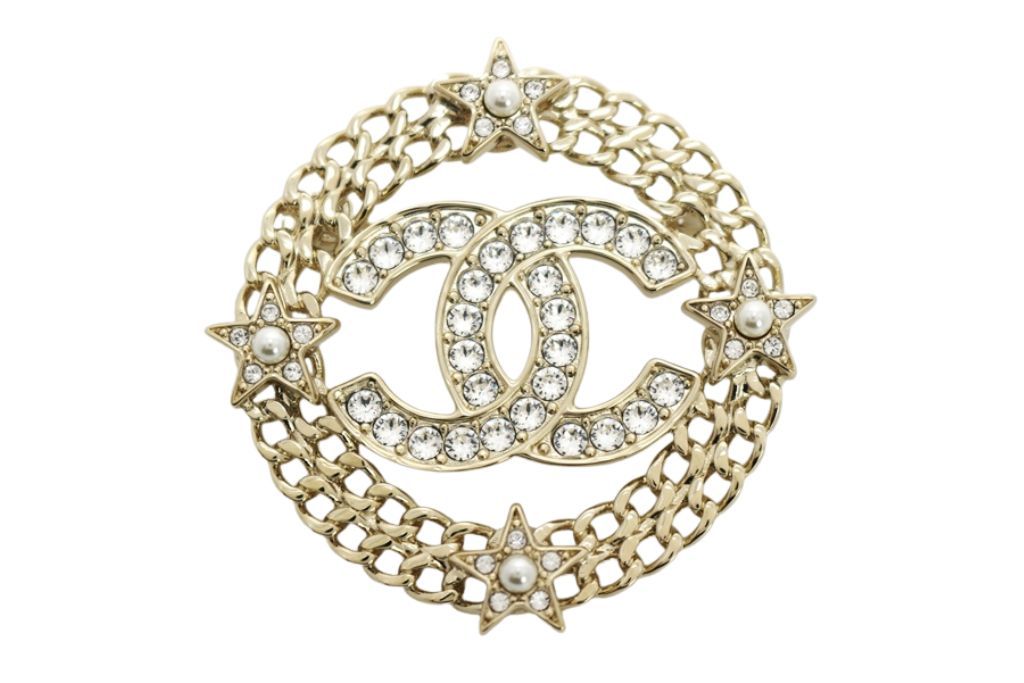 CHANEL シャネル 小物 ココマーク スターモチーフ ブローチ アクセサリー GP GP/ラインストーン/フェイクパール ゴールド ユニセックス【中古】