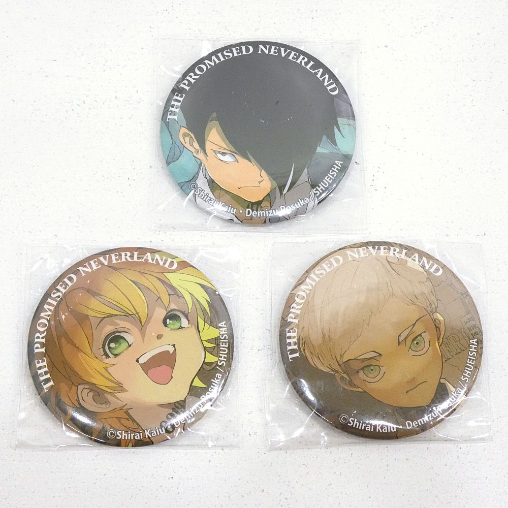 【小牧店】未開封　約束のネバーランド　当選品　 缶バッジ　3個セット　フルスコア組 【I741-5345】