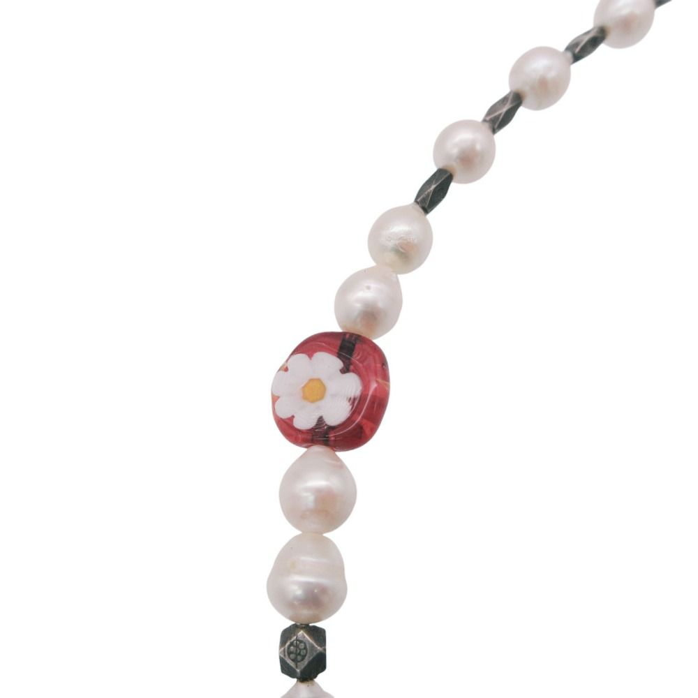 UR JEWELRY ユーアールジュエリー フラワー ロゴ 花 パール ネックレス 