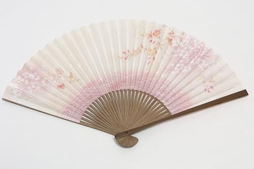 [ハセガワ] 京扇子 桜柄 ピンク 唐木丁字彫 両面柄 京都職人 手作り 扇子 扇子袋付き 化粧箱入り送料無料 57e29f85