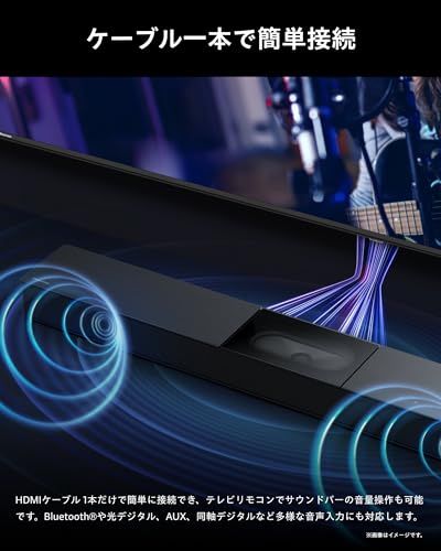 ハイセンス 2.1ch サウンドバー スピーカー HS2000N サブウーファー内蔵 Bluetooth/HDMI/ARC対応 2024年モデル ブラック送料無料 a4063365