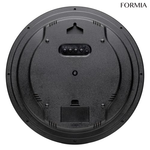 Formia(フォルミア) 掛け時計 時計 壁掛け 電波時計 静音 温度 湿度 温湿度計 日付 カレンダー 曜日 夜間秒針停止 アナログ 保土ヶ谷電子販売 ブラウン HWC-001送料無料 3b8595b5
