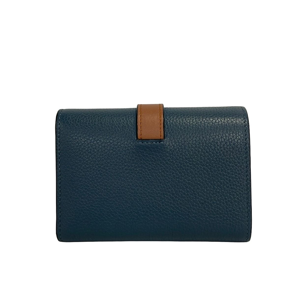 LOEWE(ロエベ) 3つ折り財布 トライフォールド ウォレット ネイビー×ブラウン レザー LOEWE(ロエベ) 3つ折り財布 トライフォールド ウォレット ネイビー×ブラウン レザー
