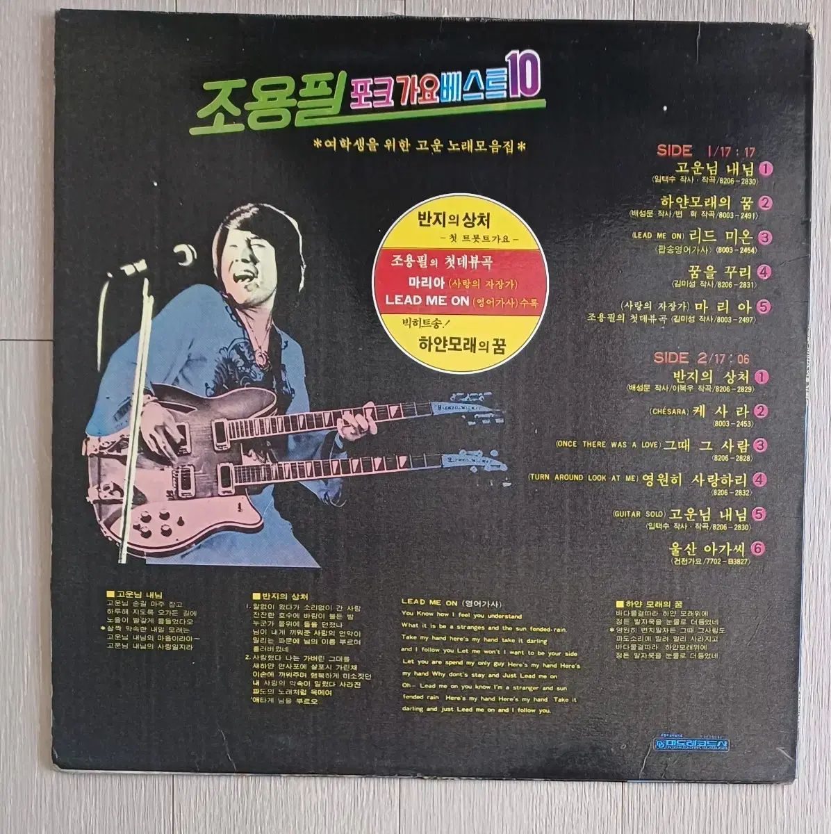 チョン・フィル LP 82 年 フォーク 行こう BEST ベスト 10 NM