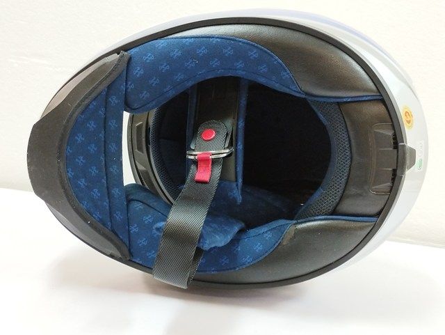 T762 [人気] HJC エイチジェーシー ヘルメット L59～60cm シルバー×ブルー Y’S GEAR RPHA 10 PLUS YAMAHA RACING | ★