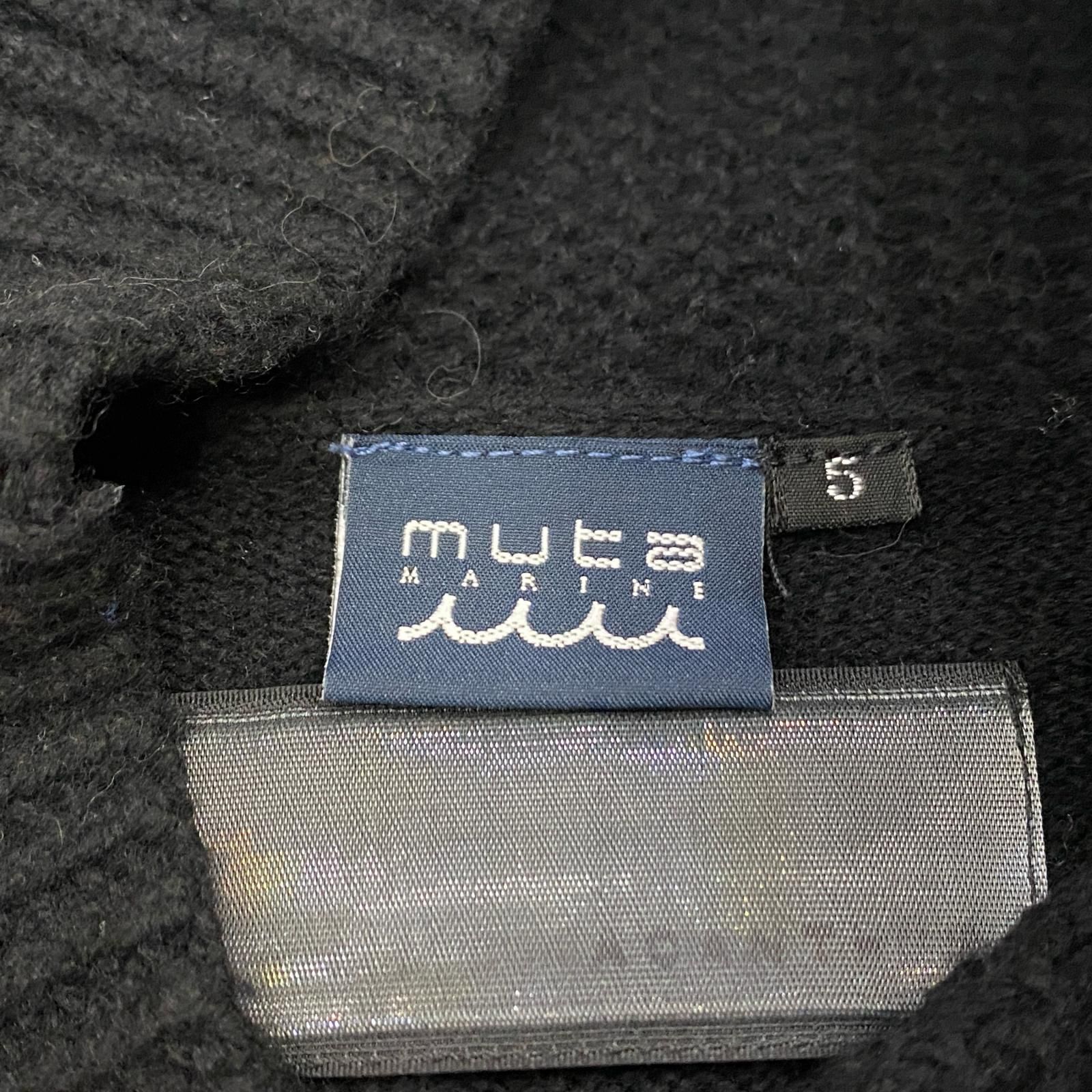 【姫路東店】 中古 MUTA MARINE | ムータマリン ×ACANTHUS セーター Logo Shawl Collar Sweater MMAC-MA2120 ブラック サイズ：5 【102】