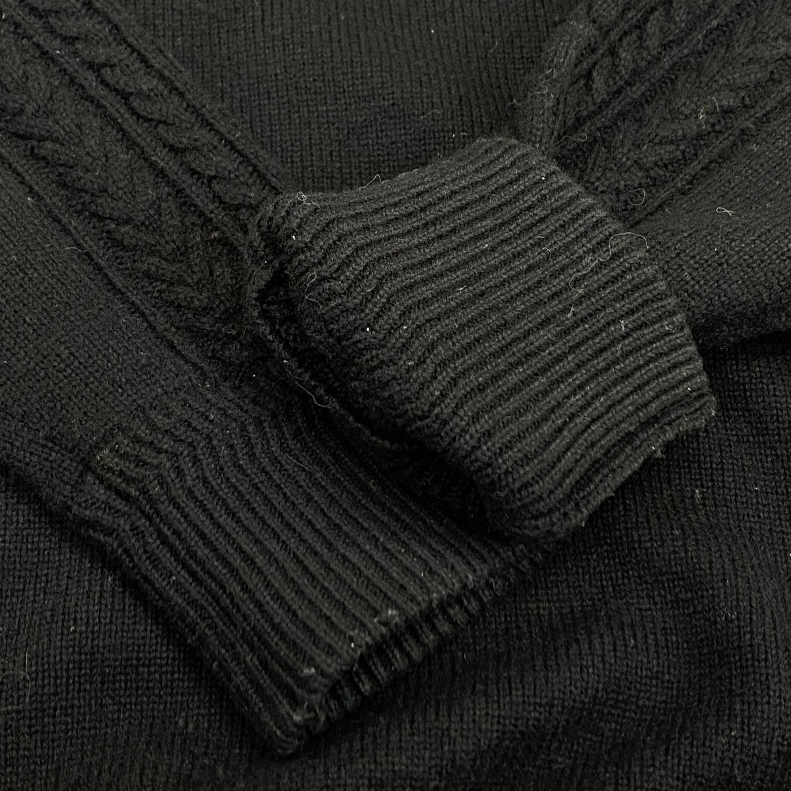 【姫路東店】 中古 MUTA MARINE | ムータマリン ×ACANTHUS セーター Logo Shawl Collar Sweater MMAC-MA2120 ブラック サイズ：5 【102】
