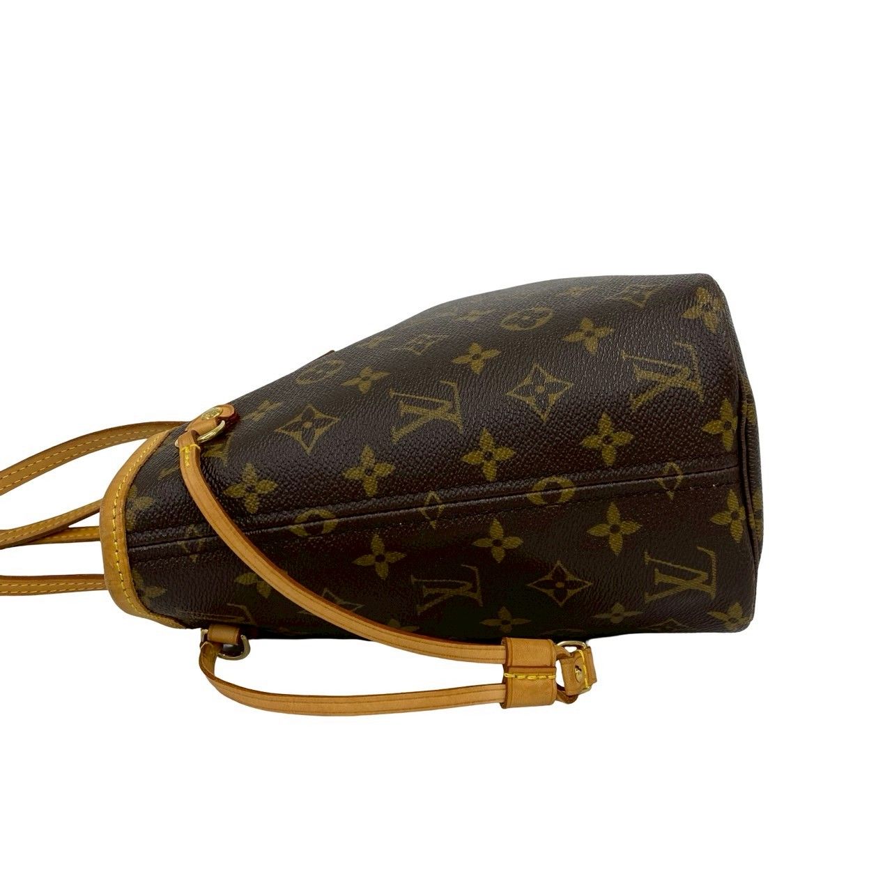 極 美品 箱 袋付き LOUIS VUITTON ルイヴィトン ネヴァーフルPM モノグラム レザー 本革 トートバッグ ハンドバッグ ブラウン 53987