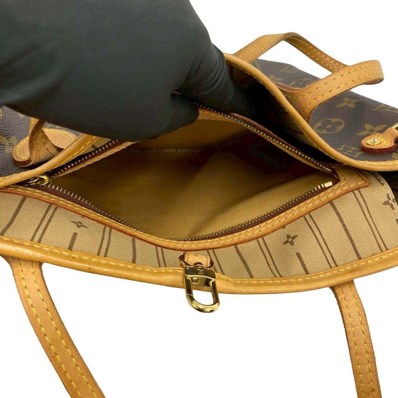 極 美品 箱 袋付き LOUIS VUITTON ルイヴィトン ネヴァーフルPM モノグラム レザー 本革 トートバッグ ハンドバッグ ブラウン 53987