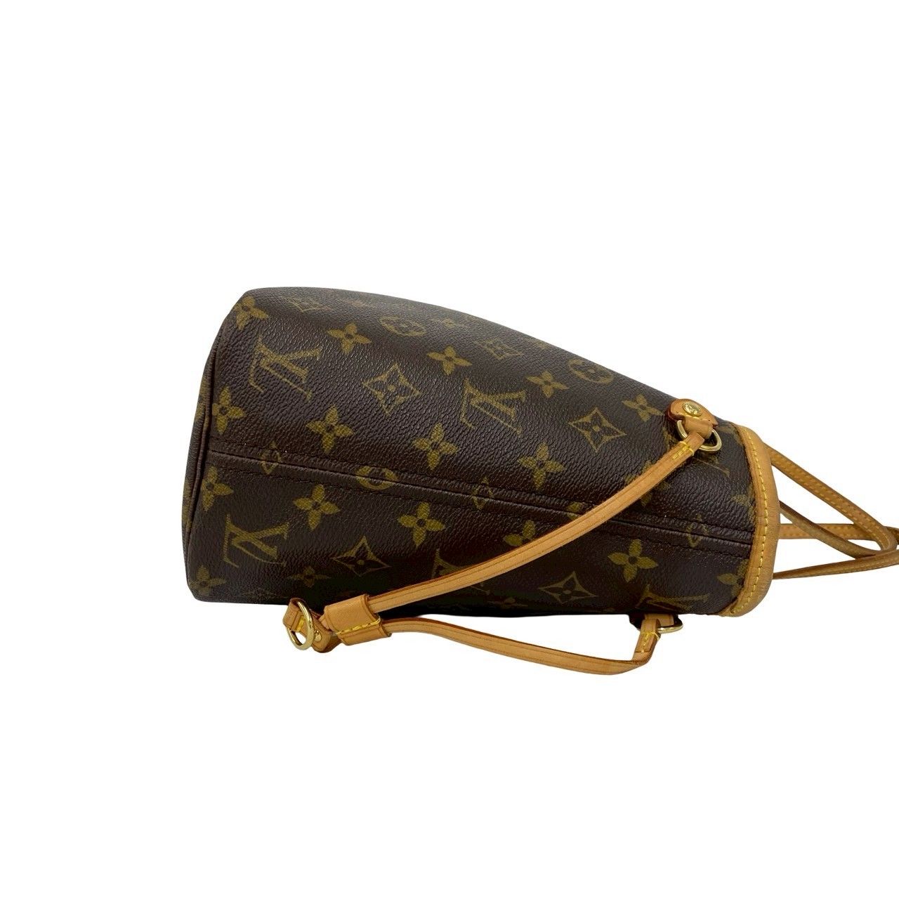 極 美品 箱 袋付き LOUIS VUITTON ルイヴィトン ネヴァーフルPM モノグラム レザー 本革 トートバッグ ハンドバッグ ブラウン 53987
