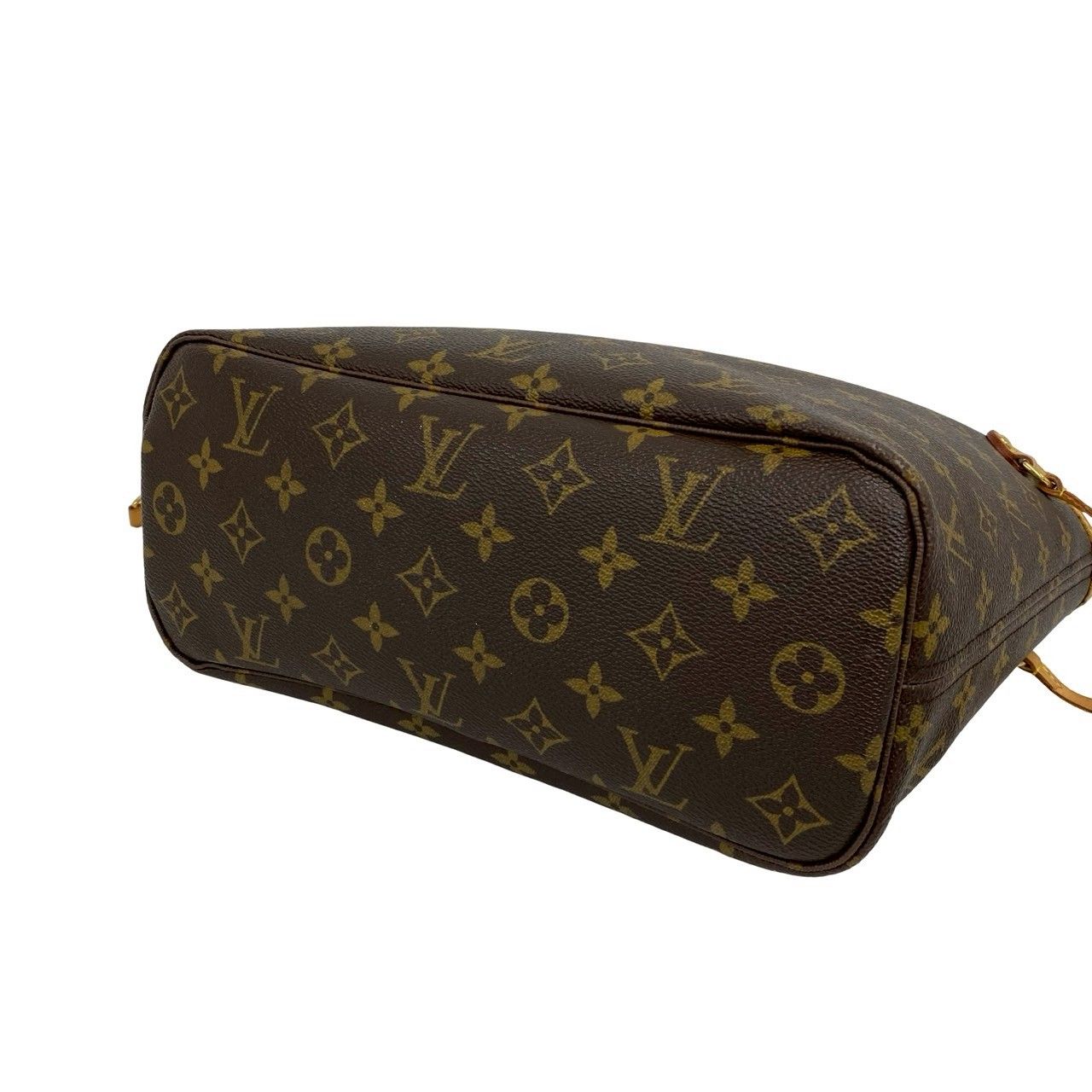極 美品 箱 袋付き LOUIS VUITTON ルイヴィトン ネヴァーフルPM モノグラム レザー 本革 トートバッグ ハンドバッグ ブラウン 53987