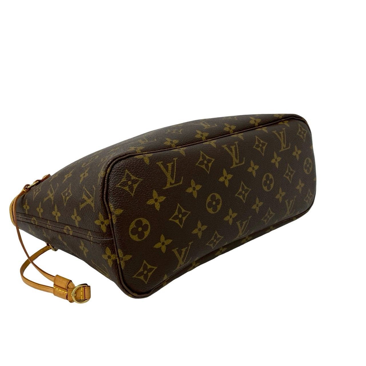 極 美品 箱 袋付き LOUIS VUITTON ルイヴィトン ネヴァーフルPM モノグラム レザー 本革 トートバッグ ハンドバッグ ブラウン 53987