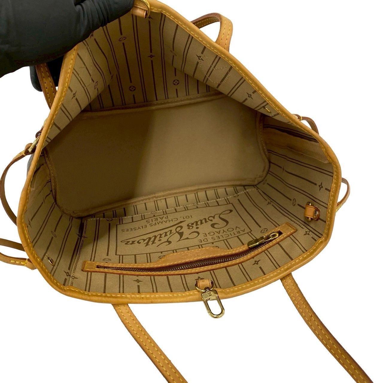 極 美品 箱 袋付き LOUIS VUITTON ルイヴィトン ネヴァーフルPM モノグラム レザー 本革 トートバッグ ハンドバッグ ブラウン 53987