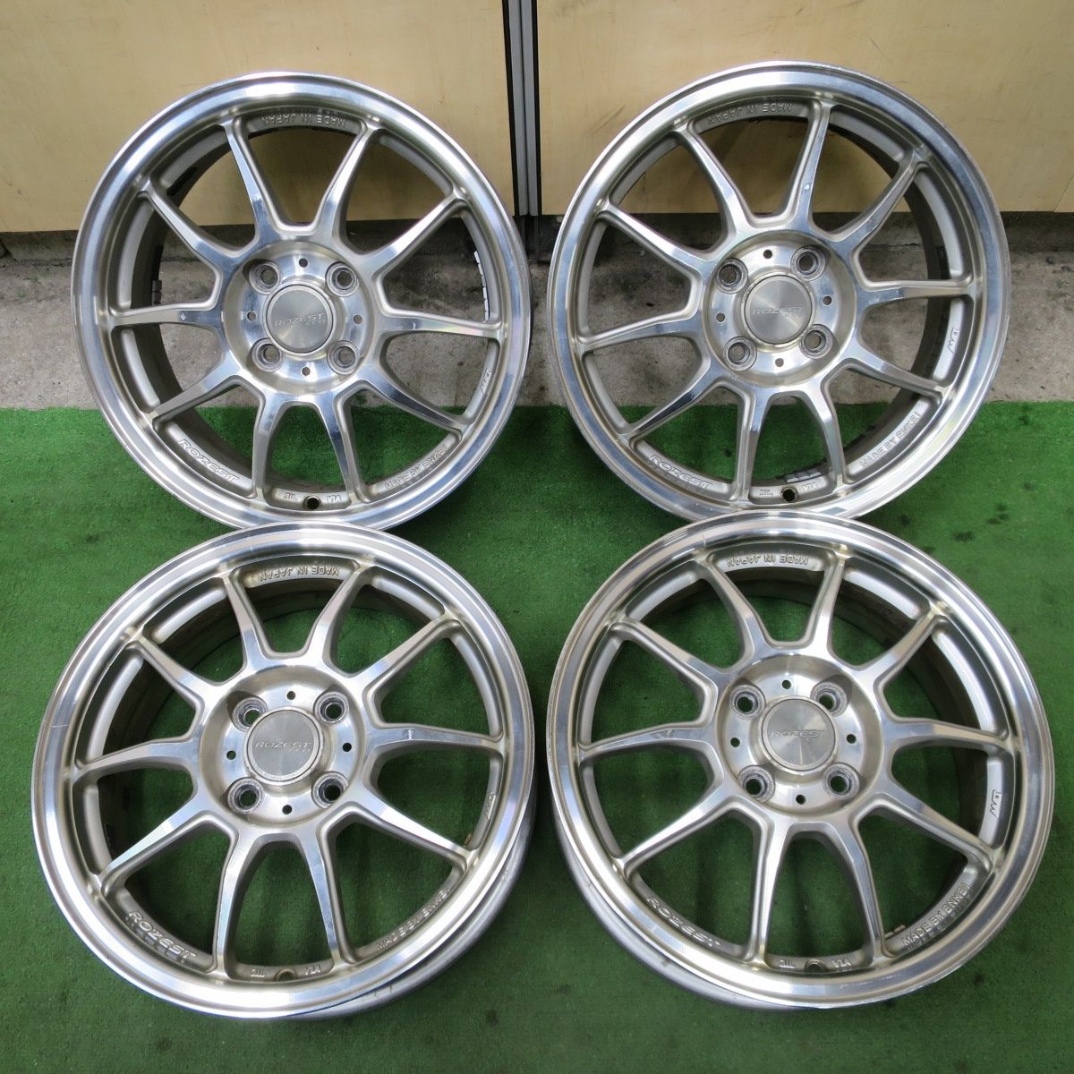 [送料無料] 4本価格★ROZEST ECO ENKEI ローゼスト エコ エンケイ 15インチ ホイール 15×5.5J PCD100/4H★6050803NGホ