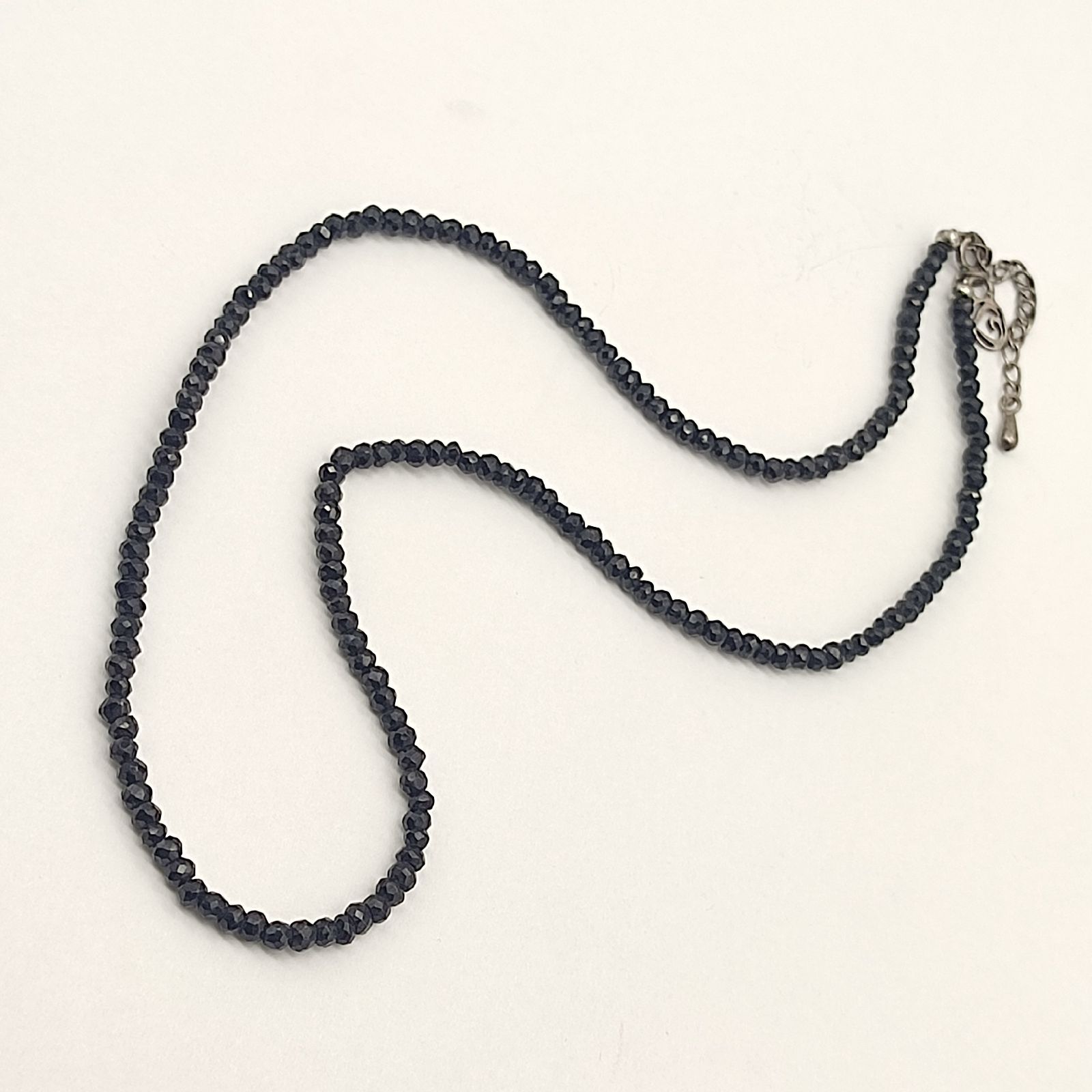 美品】ヴェルヴェットラウンジ ブラックスピネルネックレス SILVER 