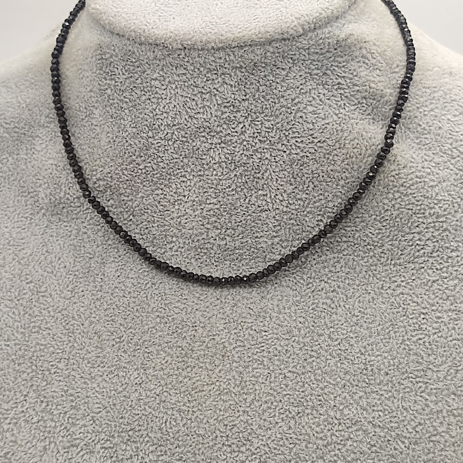 美品】ヴェルヴェットラウンジ ブラックスピネルネックレス SILVER 
