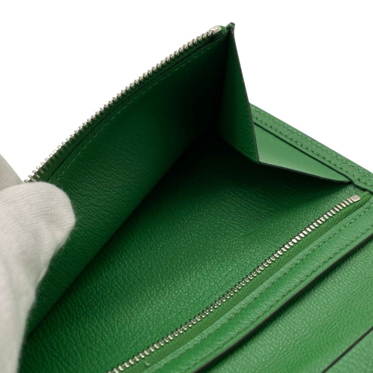 超極美品】エルメス HERMES 二つ折り長財布 ベアンスフレ アリゲーター 