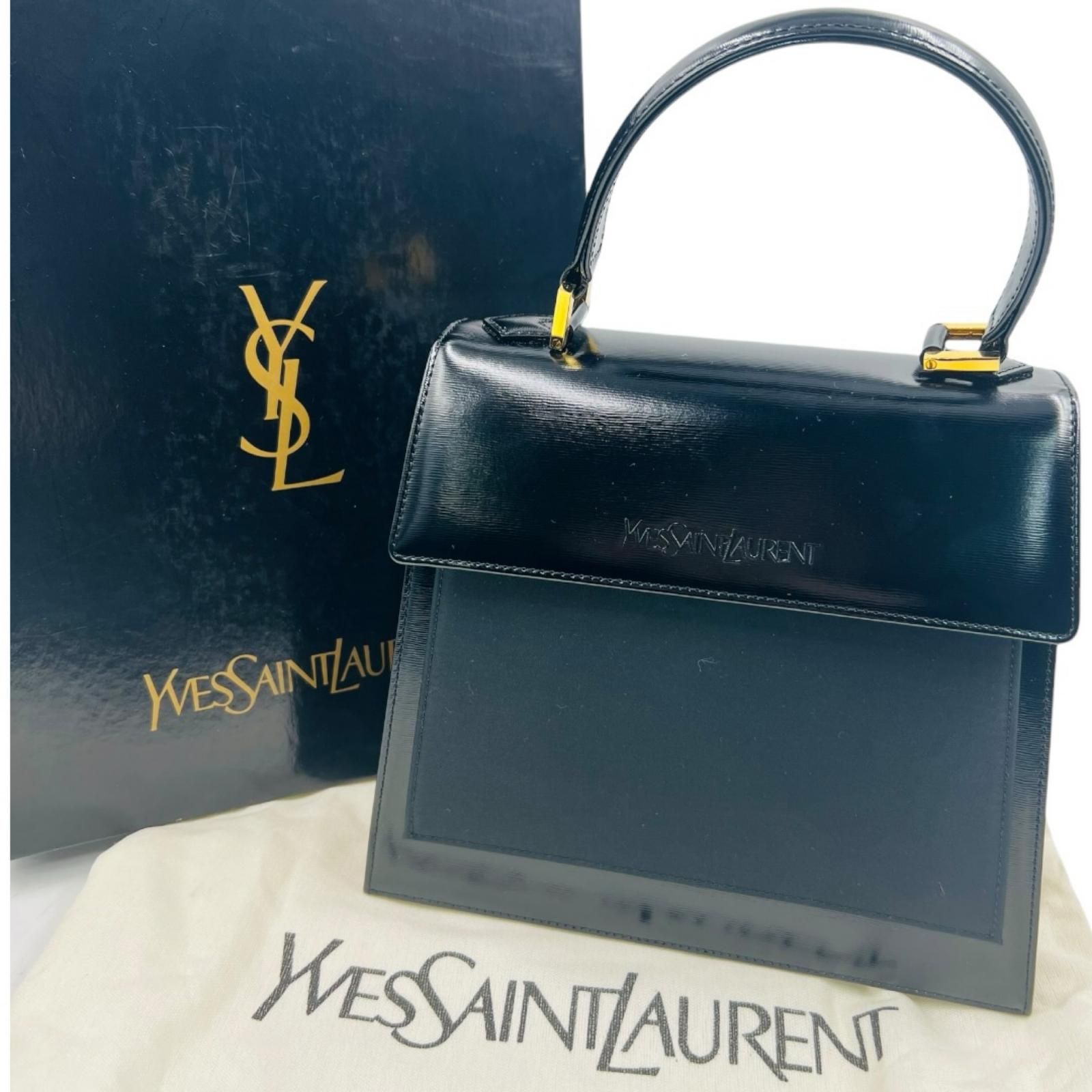 Yves Saint Laurent イヴサンローラン ハンドバッグ ブラック レザー
